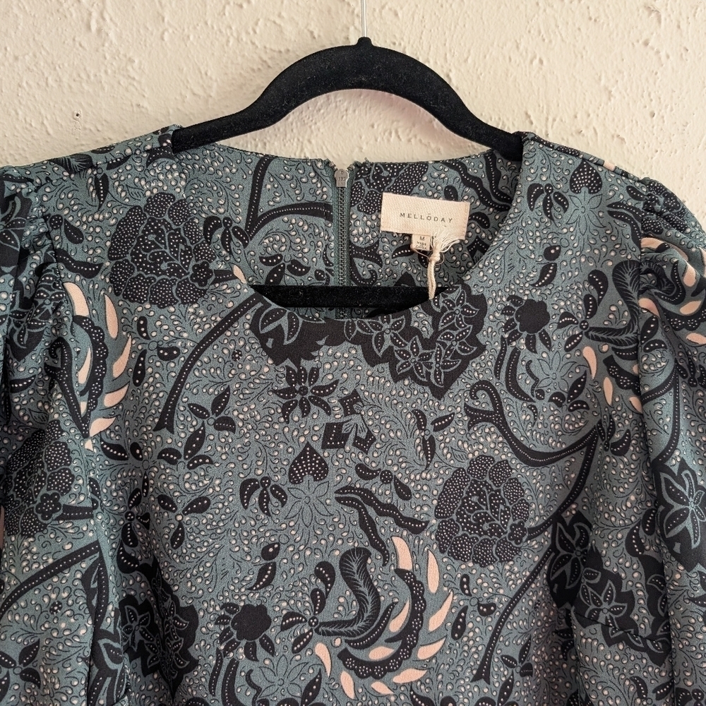 NWT Melloday Floral 3/4 Sleeve Blouse - Picture 4 of 8